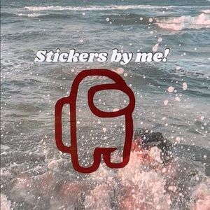 •red among us sticker•